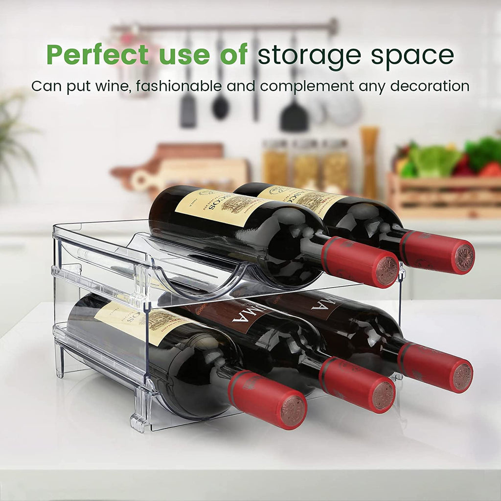 Water Bottle Cabinet Organizer Set - Stackable Storage Racks for Efficient Water Bottle Management