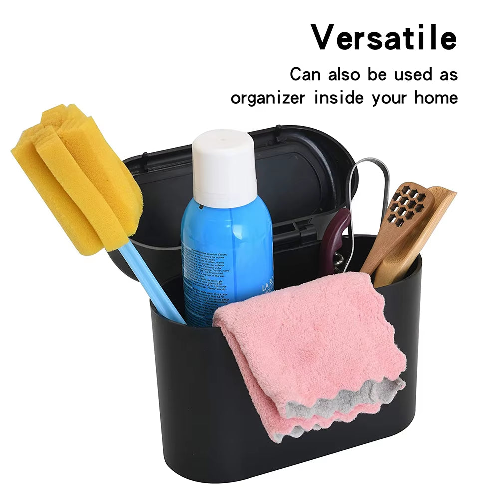 Portable Hanging Mini Car Trash Can,Wastebasket Trash Can with Lid, for Car Office Home,Auto Storage Bin Accessories