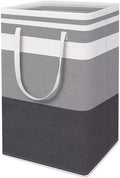 1Pack Large Laundry Basket 75L Each Waterproof Freestanding Laundry Hamper Collapsible Tall Clothes Hamper with Extended Handles for Clothes Toys in the Dorm and Family-Gradient Grey