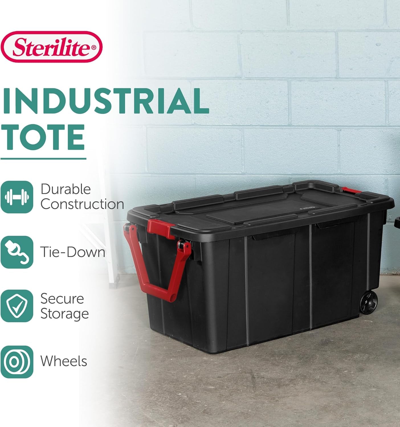 Wheeled Black Tote IND 40GA Model 14699002