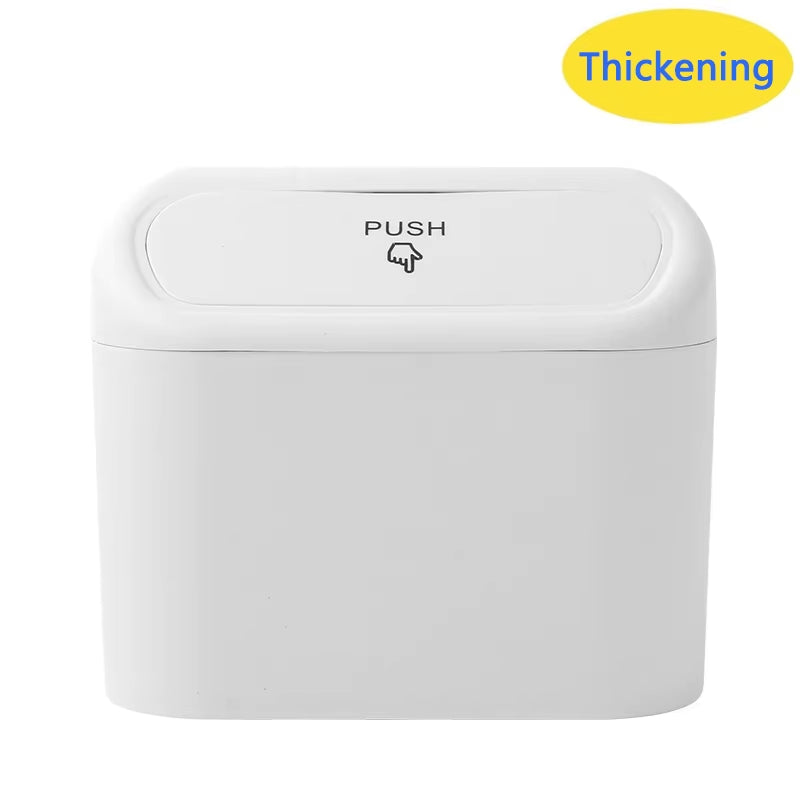 Portable Hanging Mini Car Trash Can,Wastebasket Trash Can with Lid, for Car Office Home,Auto Storage Bin Accessories