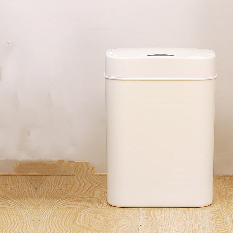 Induction Trash Can Household Smart Simple Trash Can with Lid