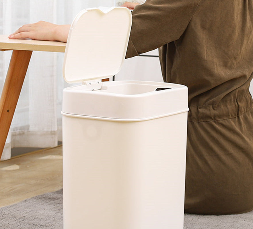 Induction Trash Can Household Smart Simple Trash Can with Lid