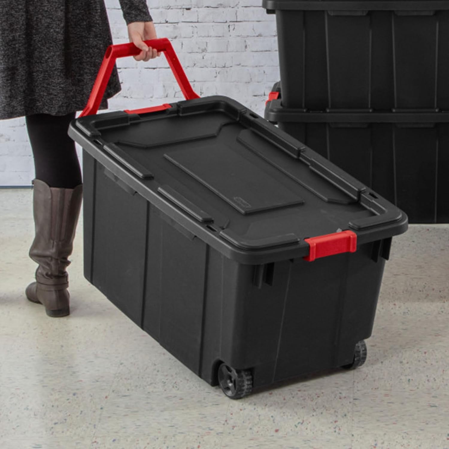 Wheeled Black Tote IND 40GA Model 14699002