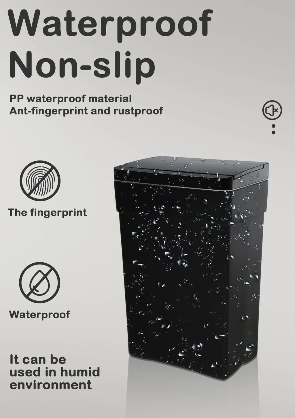 13 Gallon Kitchen Trash Can Automatic Kitchen Trash Can Touch Free High-Capacity Garbage Can with Lid for Bedroom Home Office 50 Liter Bathroom Trash Can